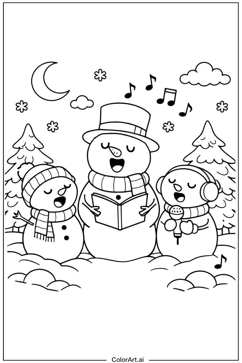 Snowman with Snowman singing Theme 2