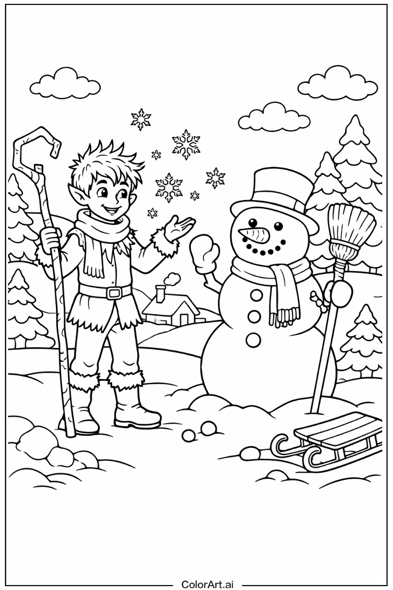 Jack frost snowman Snowman Design 2