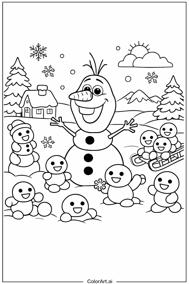 Snowgies snowman Snowman Scene 2