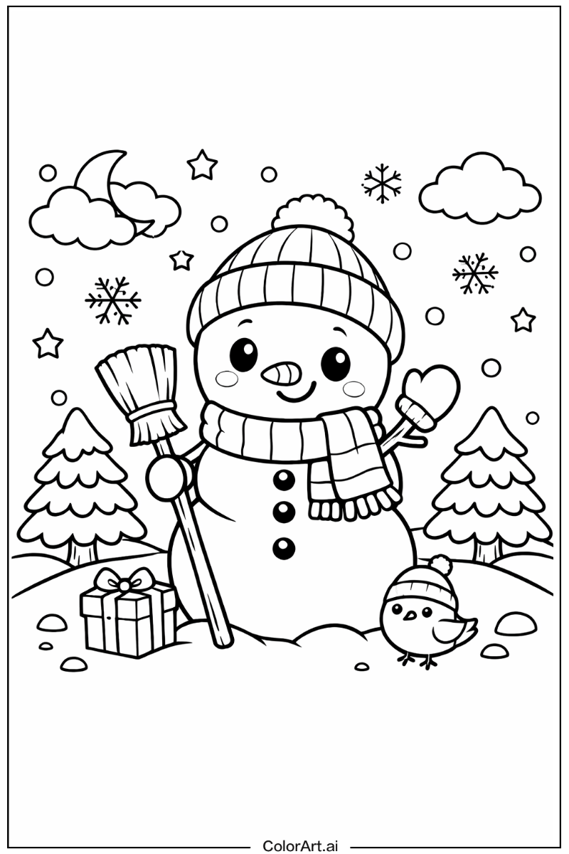 Kawaii snowman Snowman Design 2