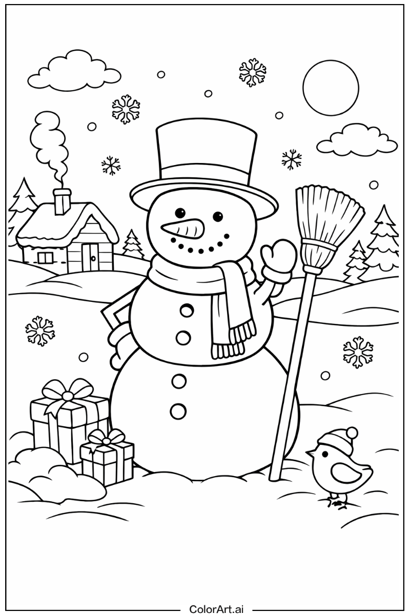 Top hat snowman Snowman Design 3