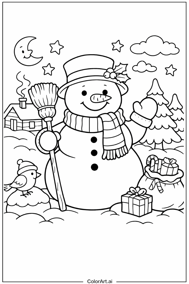 Snowman with Chubby snowman Theme 3