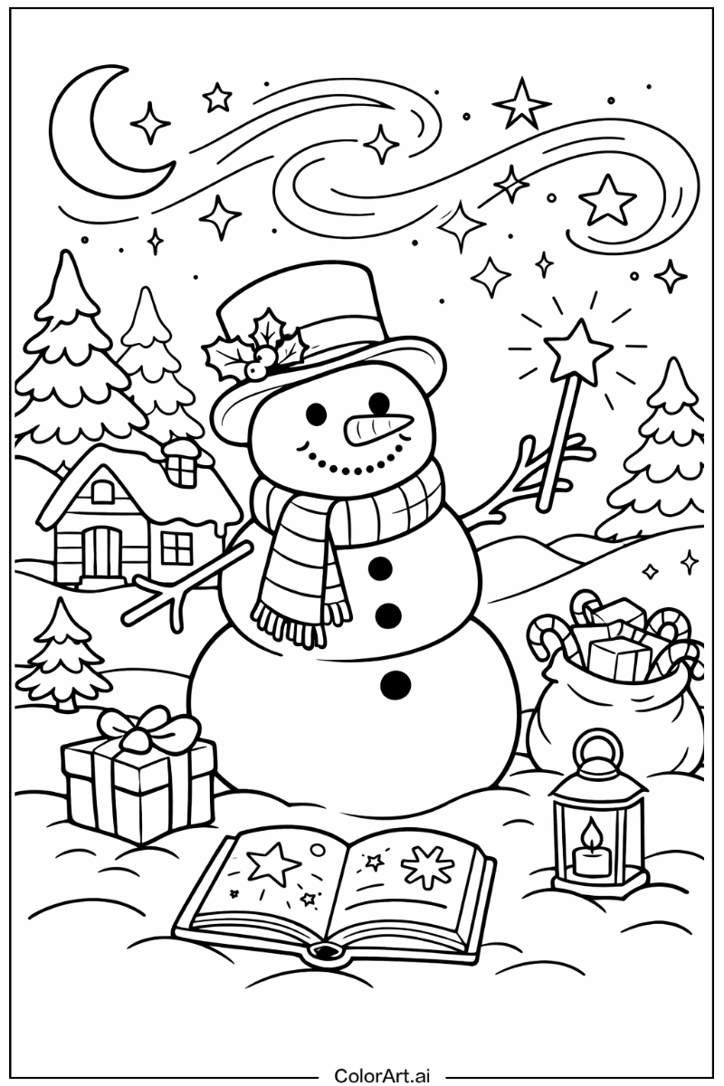 Magical snowman Snowman Scene 3