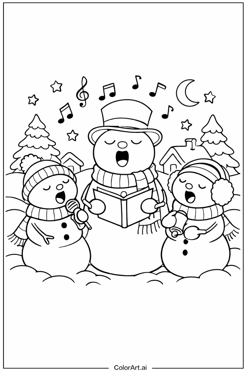 Snowman with Snowman singing Theme 3
