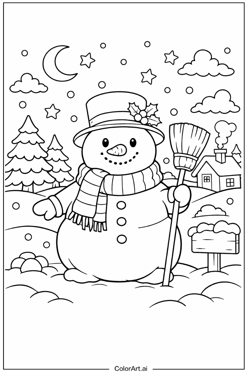 Snowman with Chubby snowman Theme