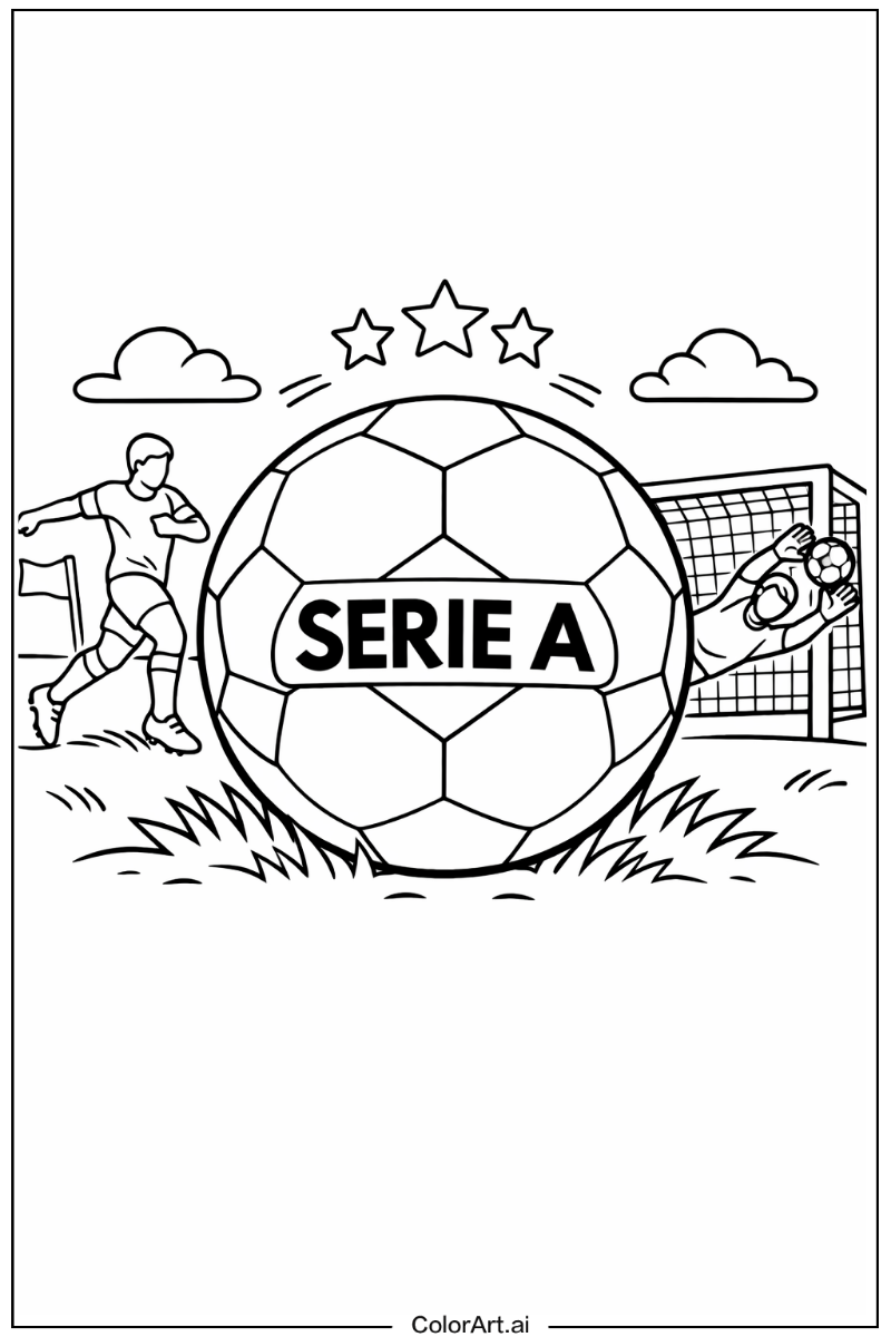 Soccer with Serie a soccer ball Theme