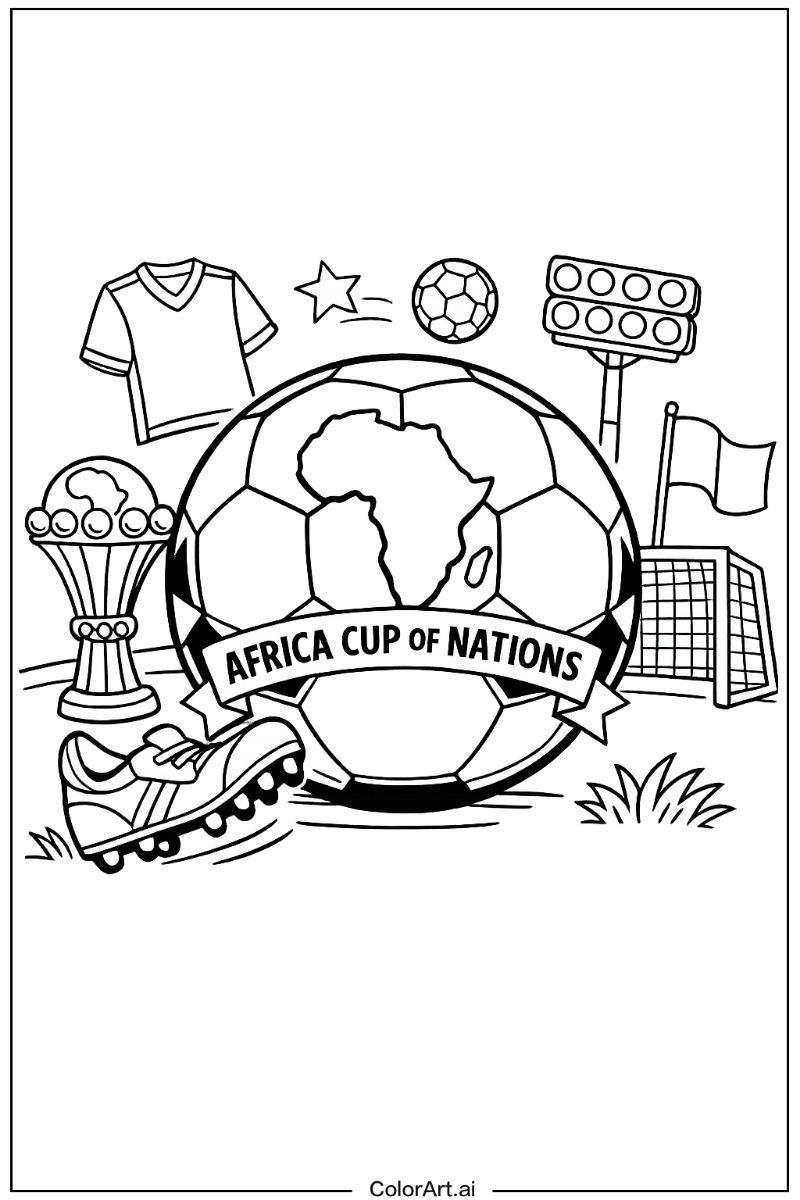 Africa cup of nations soccer ball Soccer Scene