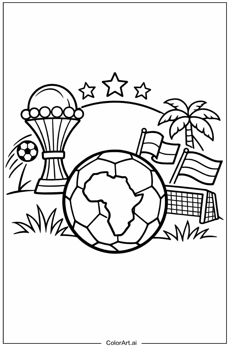 Africa cup of nations soccer ball Soccer Scene 2