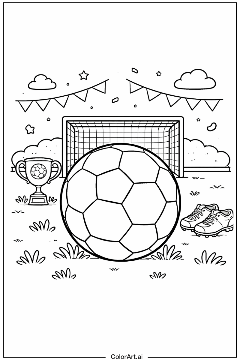 Soccer with World cup soccer ball Theme 3