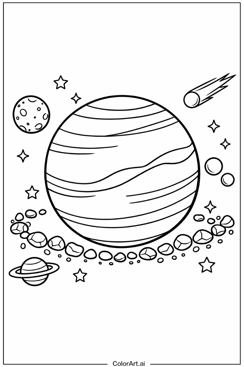 Neptune Solar system Scene