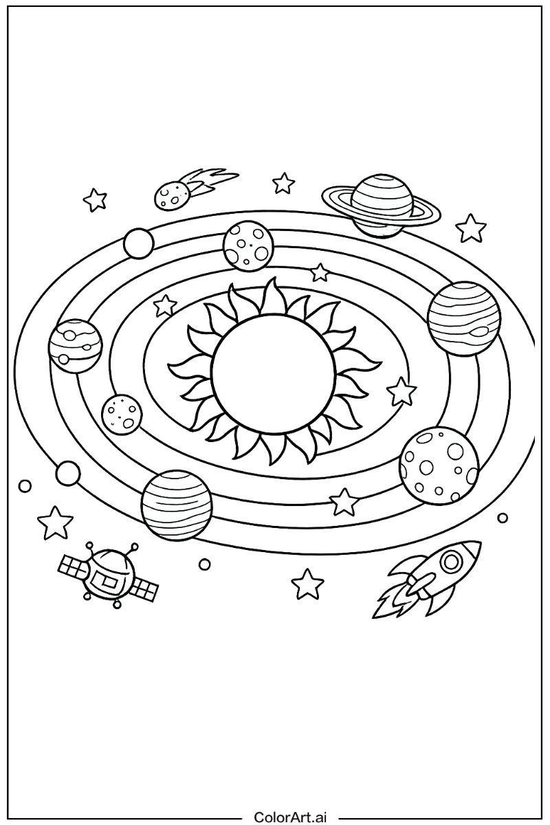 Solar system with Orbit Theme