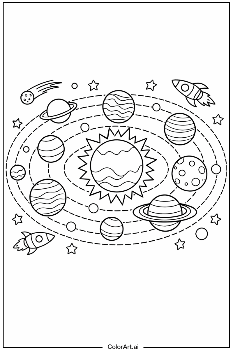 Revolution Solar system Scene