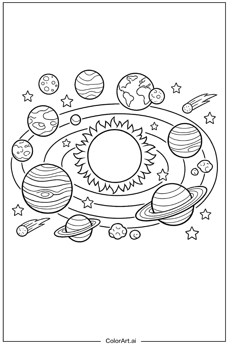 Solar system with Gravity Theme