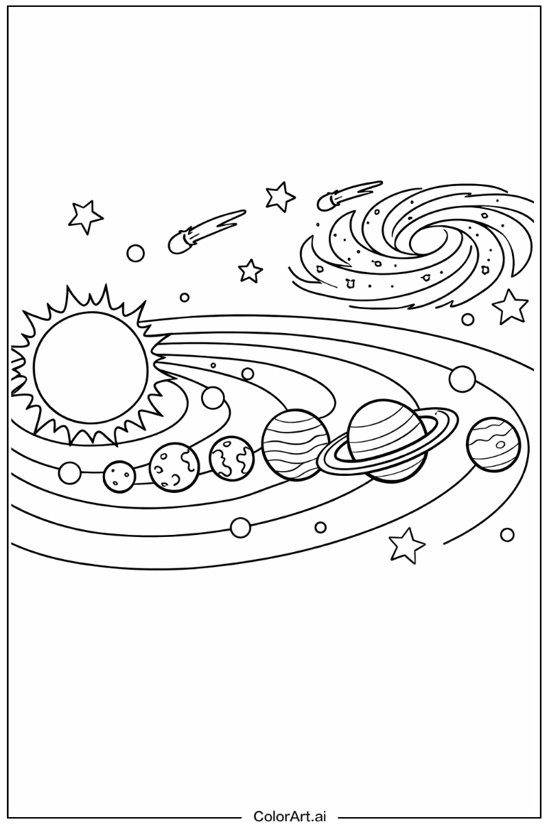 Milky way galaxy Solar system Design