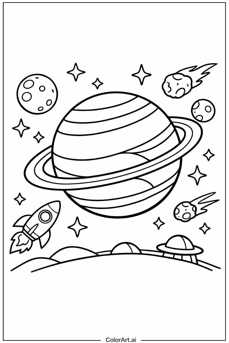 Neptune Solar system Scene 2