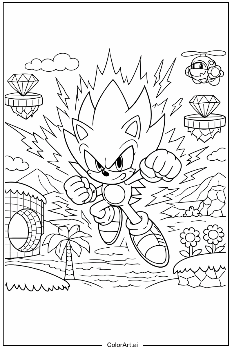 Hedgehog powers Sonic 3 Design