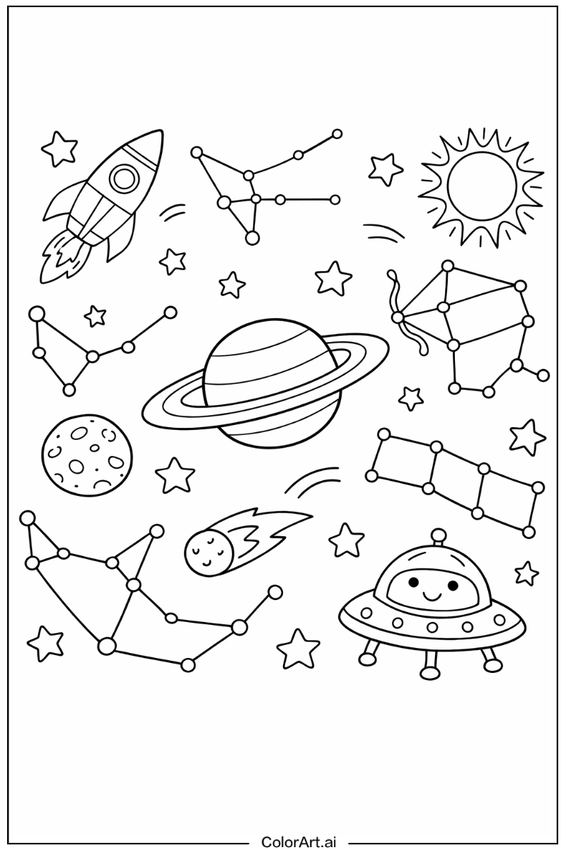 Space with Constellation Theme