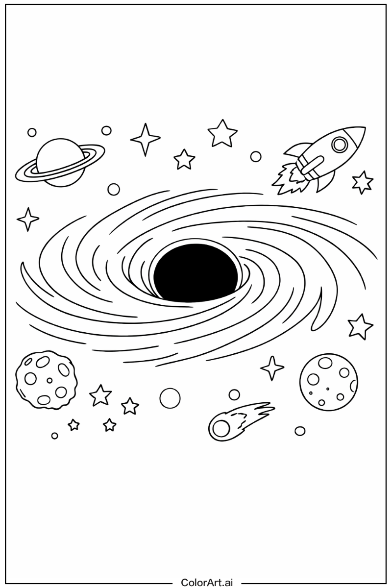 Black hole Space Scene