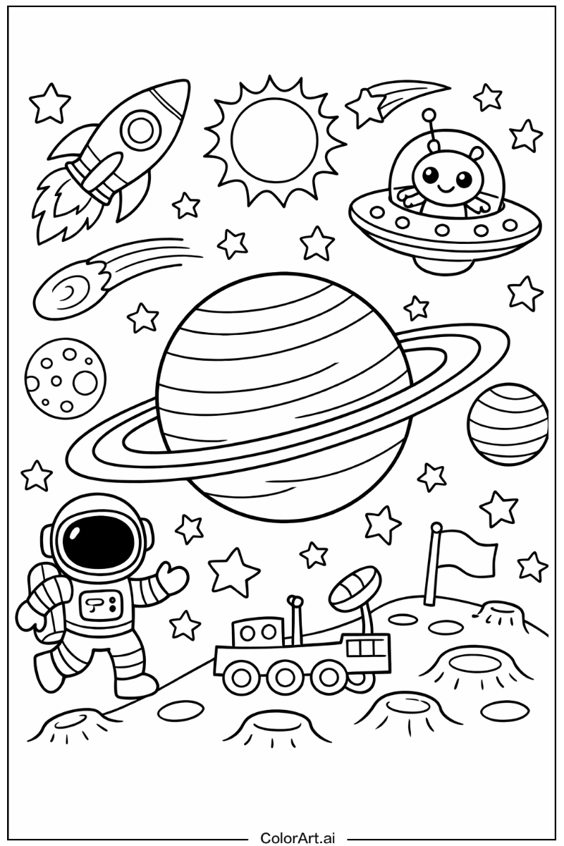 Space with Cosmos Theme