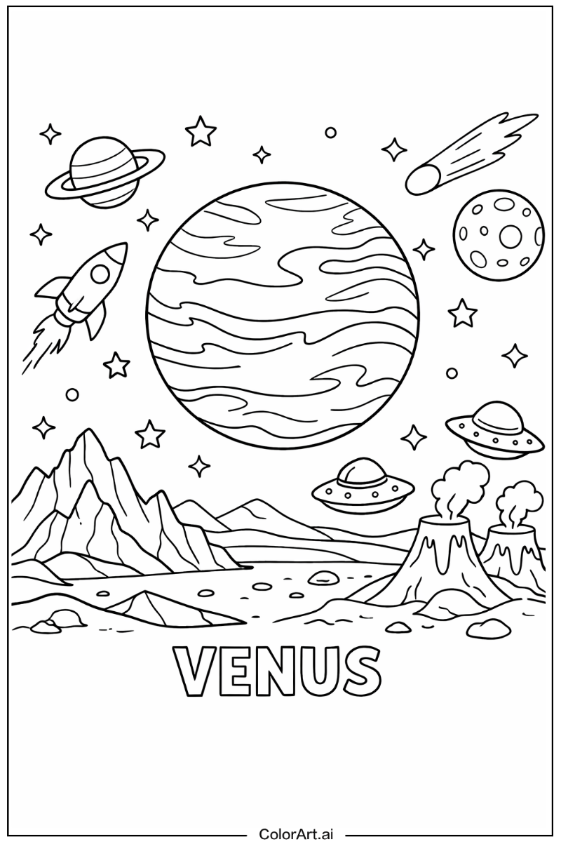 Venus Space Scene