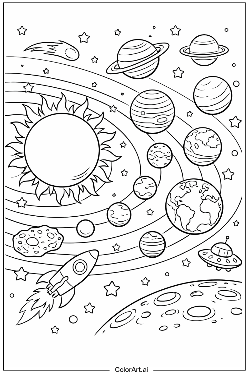 Solar system Space Design 2