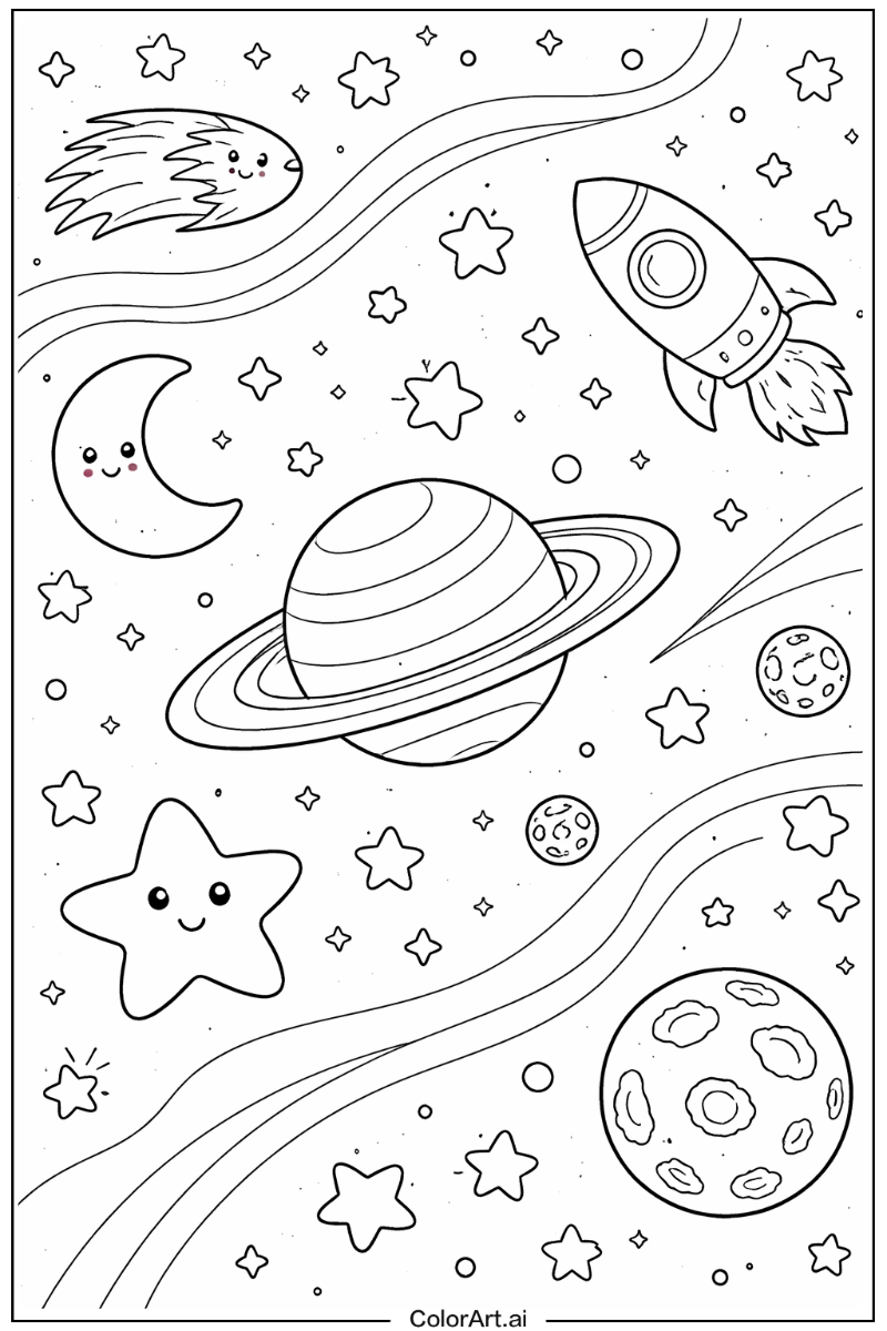 Stars Space Scene