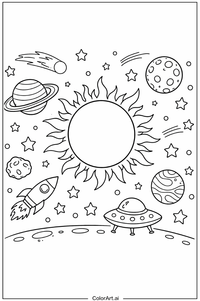 Space with Sun Theme 2