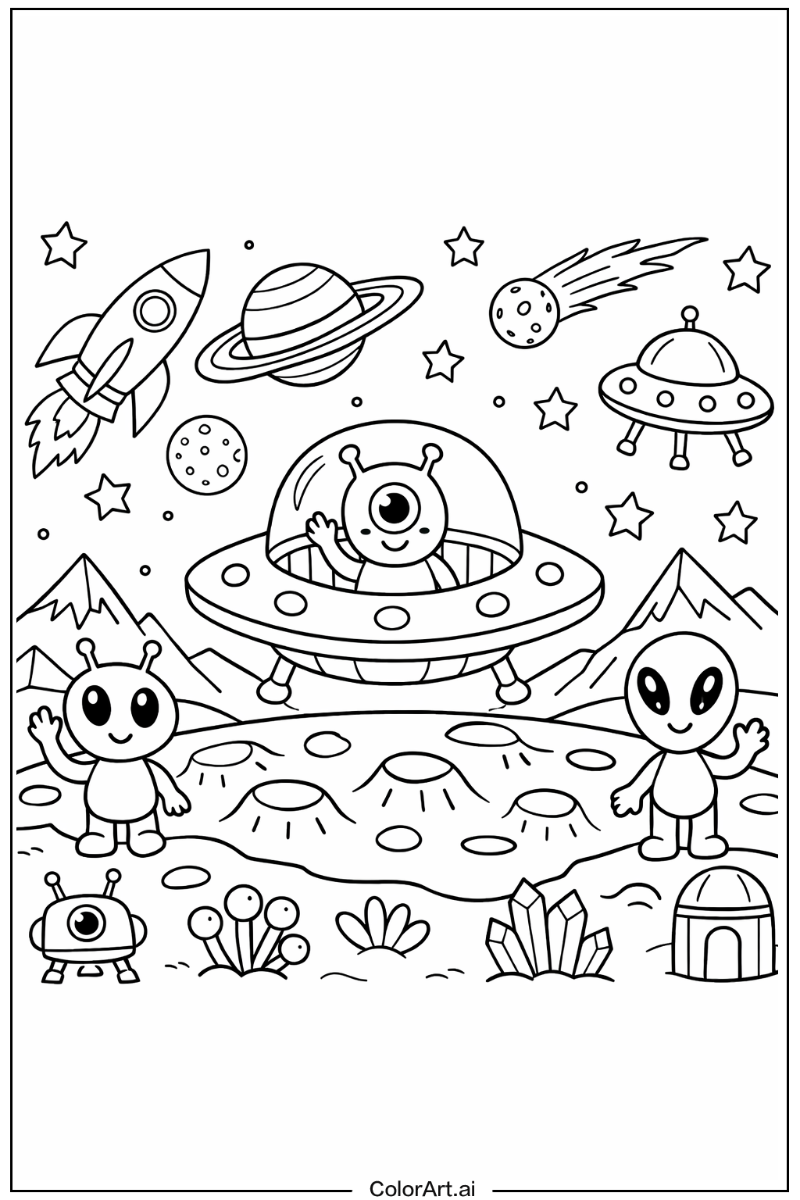 Space with Alien Theme 2