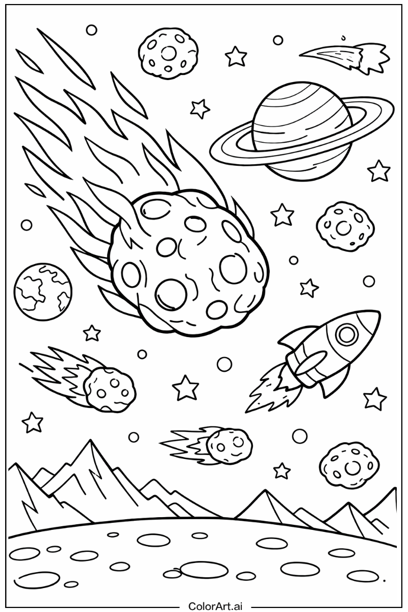 Meteor Space Scene 2