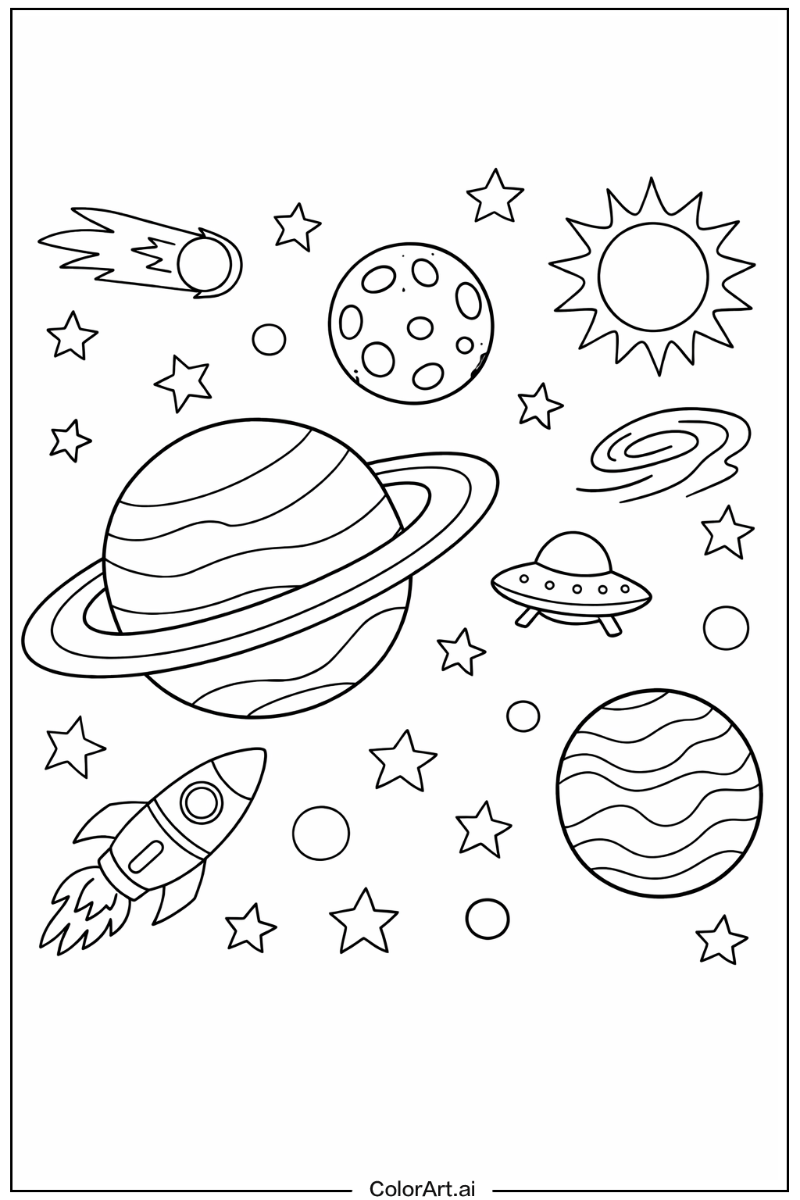 Space with Planets Theme