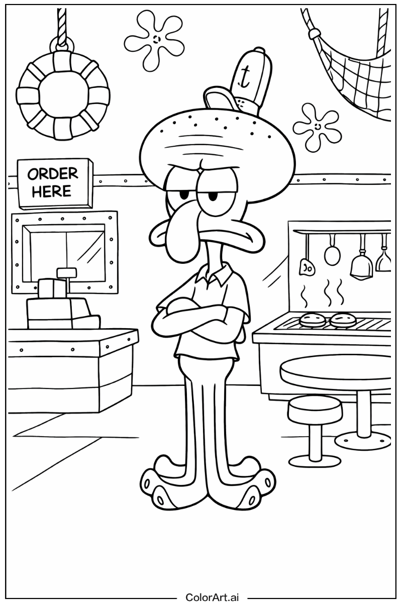 Squidward tentacles Spongebob Design 3