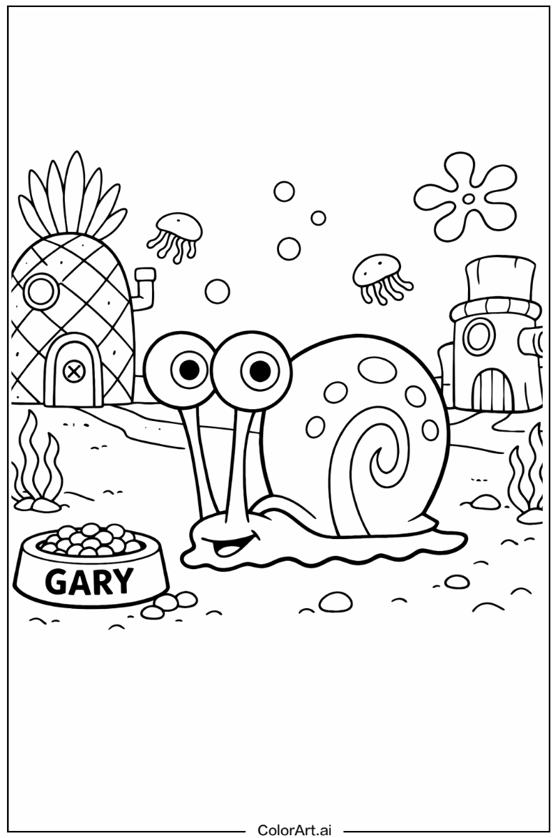 Spongebob with Gary the snail Theme 3