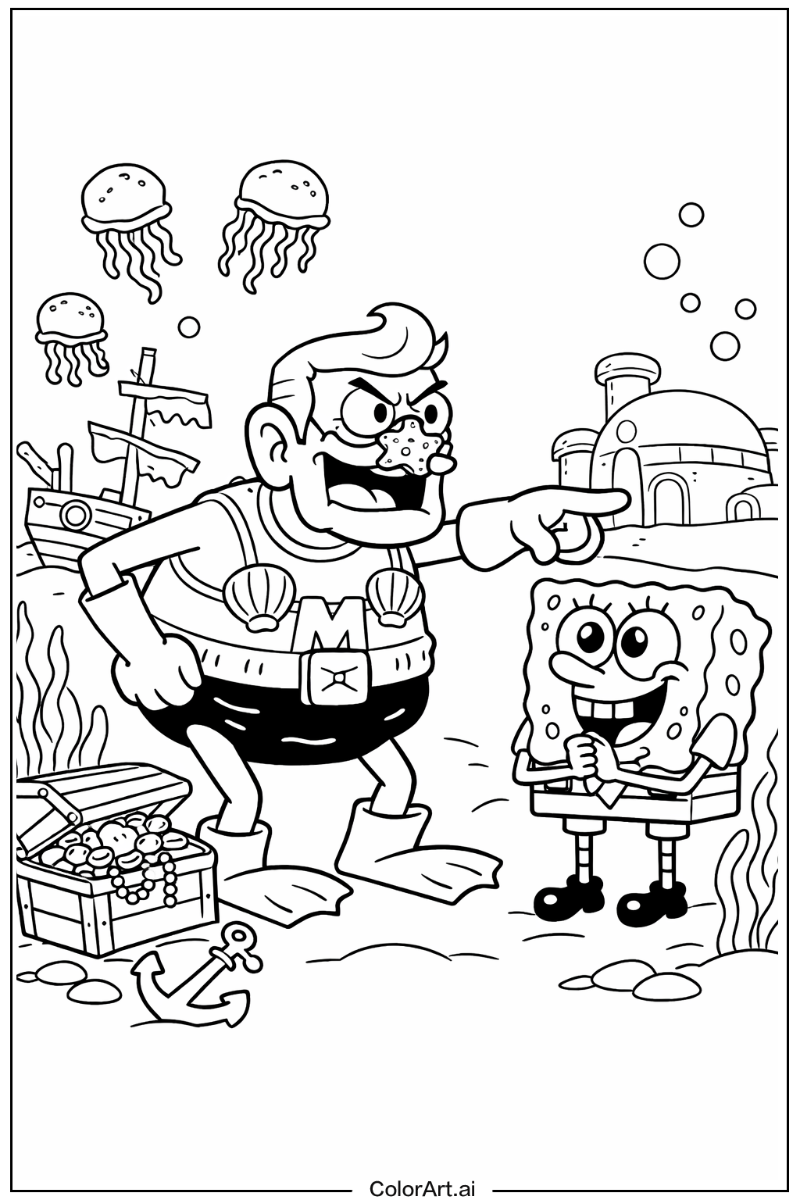 Mermaid man Spongebob Scene 3