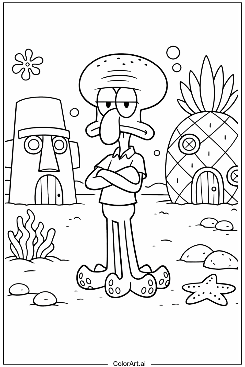 Squidward tentacles Spongebob Design 4