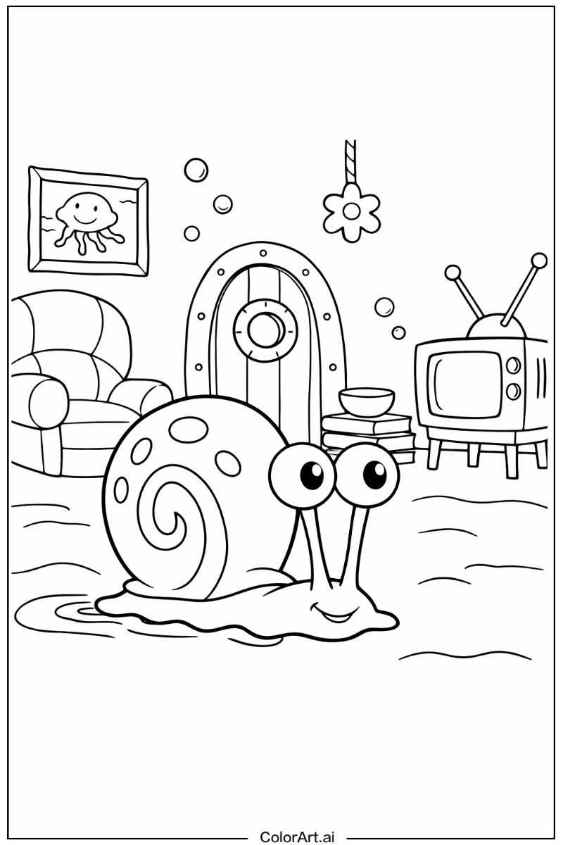 Spongebob with Gary the snail Theme 4