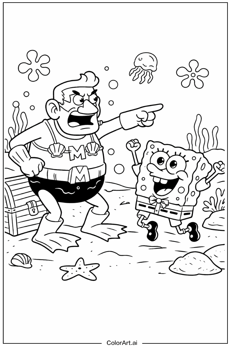 Mermaid man Spongebob Scene 4