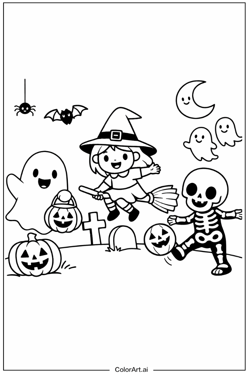 spooky halloween Playing Outside 2