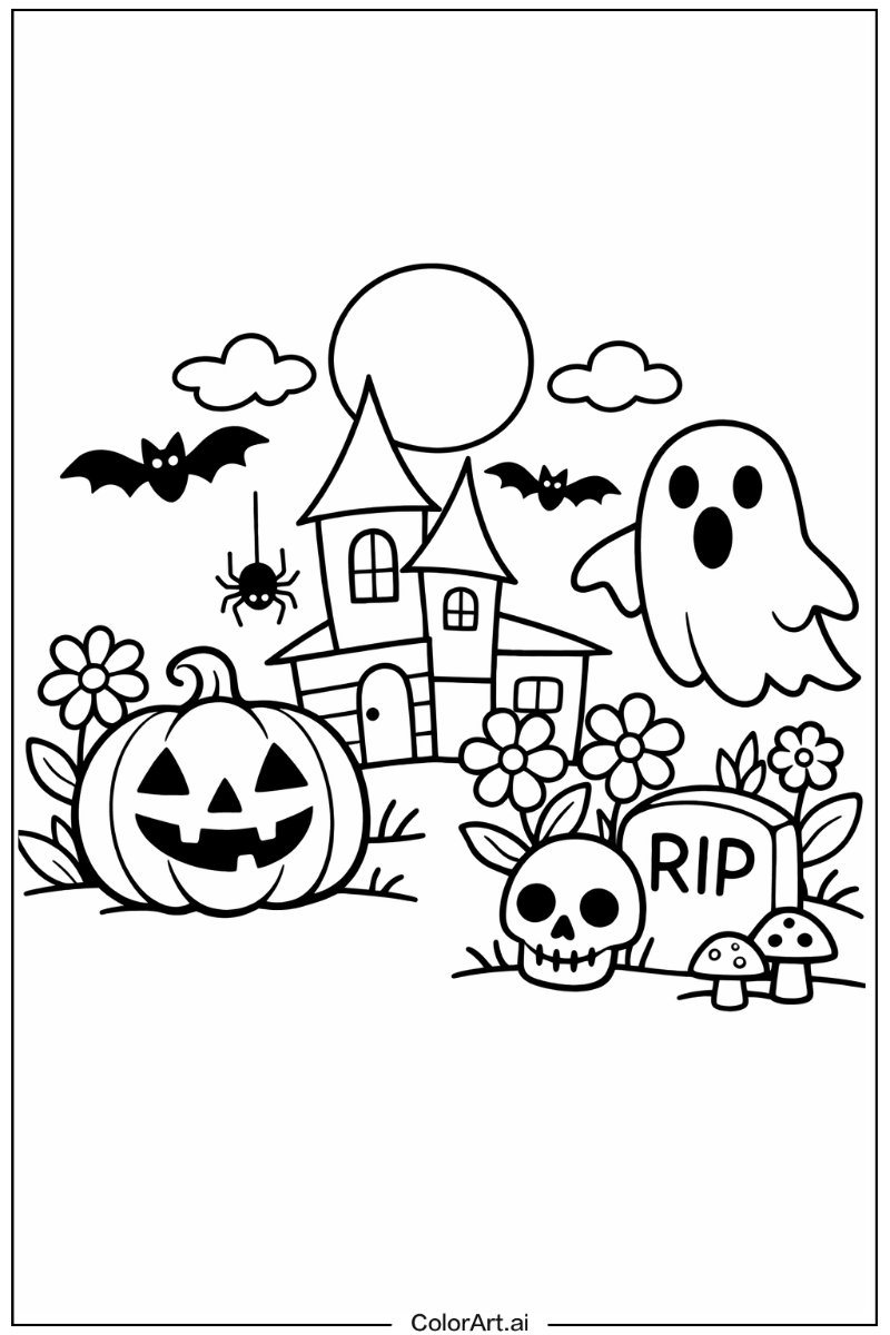 spooky halloween in a Garden 4