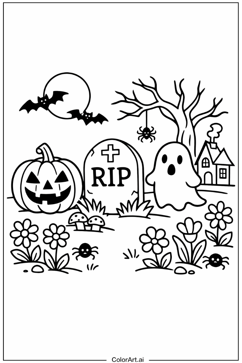 spooky halloween in a Garden 5