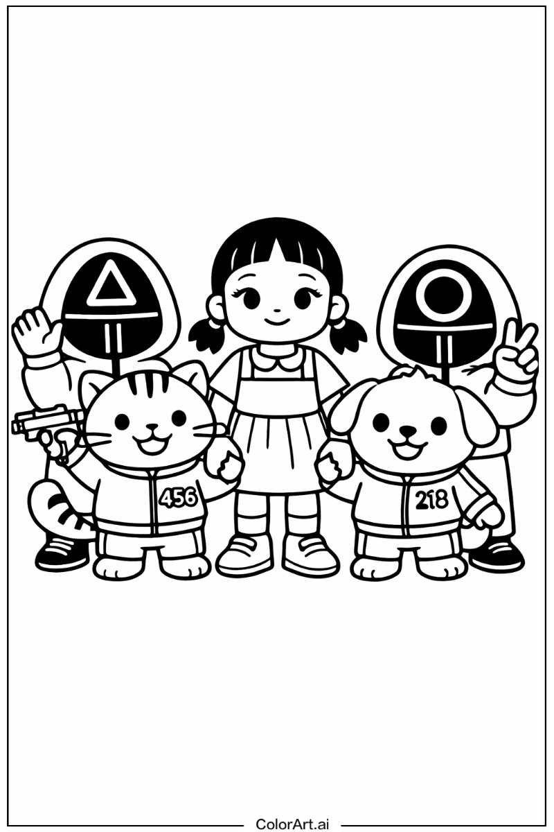 squid game with Friends 3