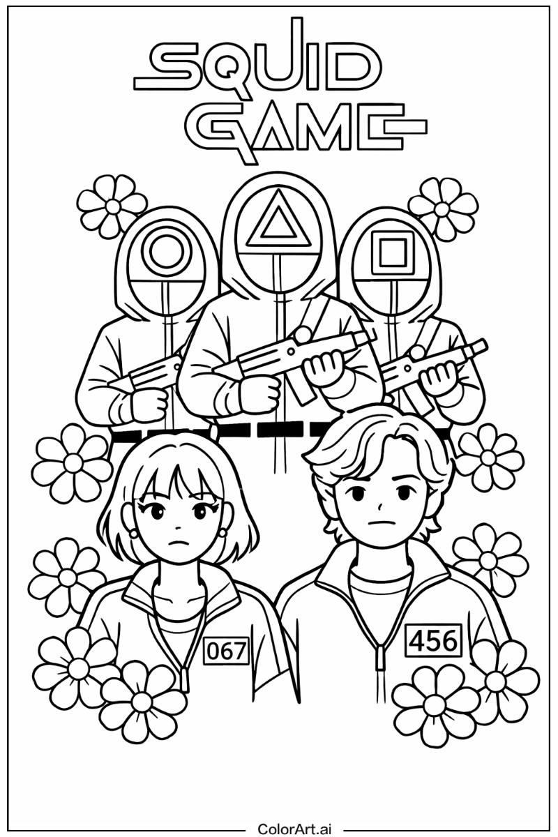 squid game with Flowers 3