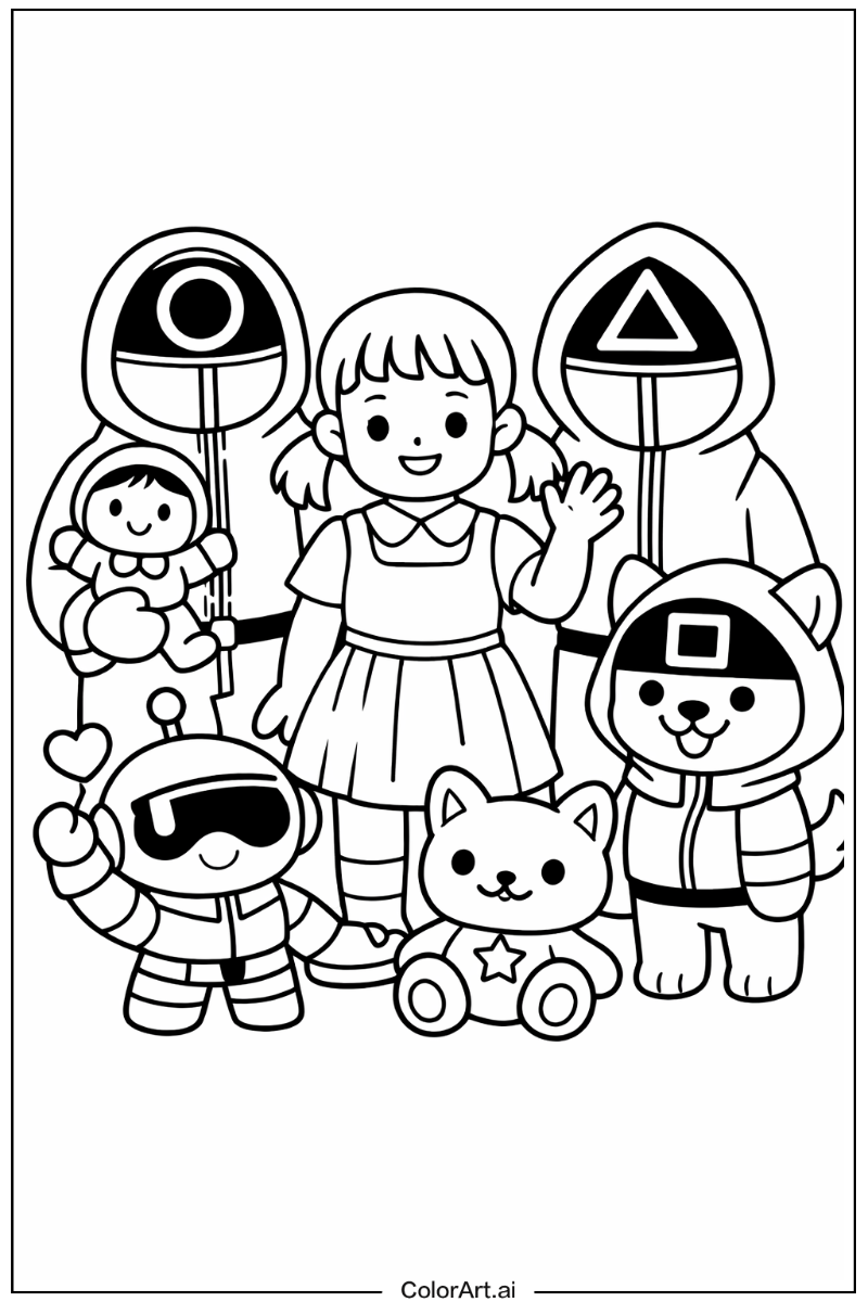 squid game with Friends 4