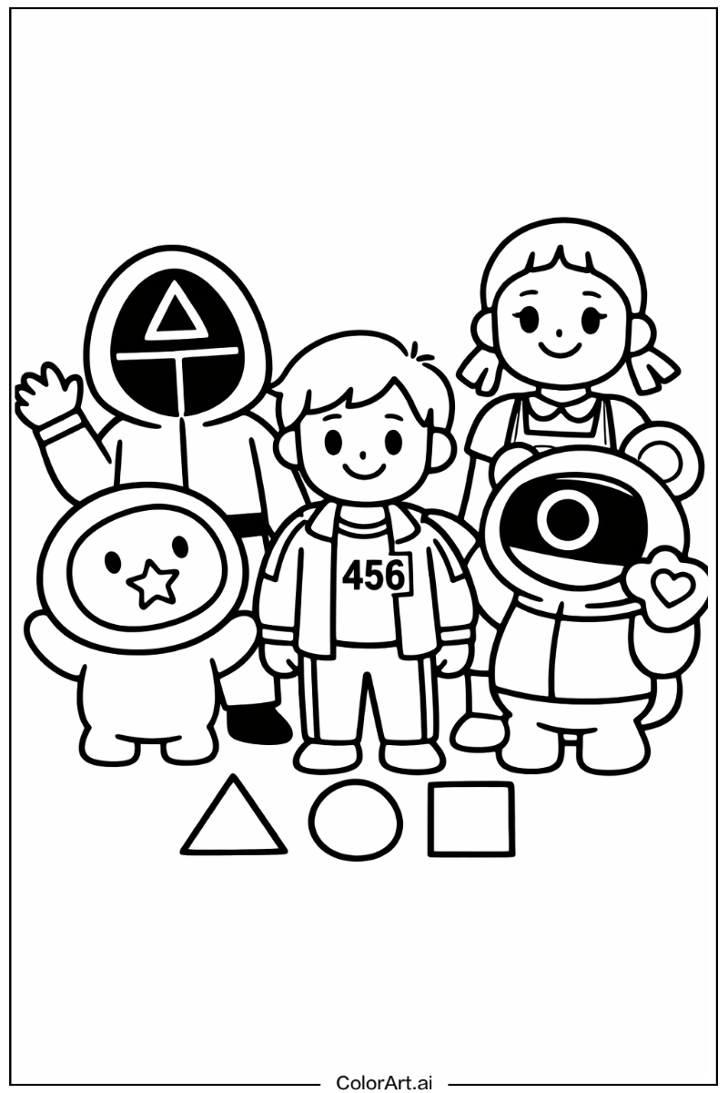 squid game with Friends 5