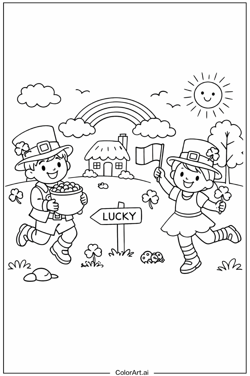 St patrick's day Playing Outside 2