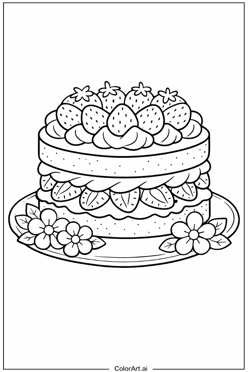 Strawberry Shortcake with Flowers 4