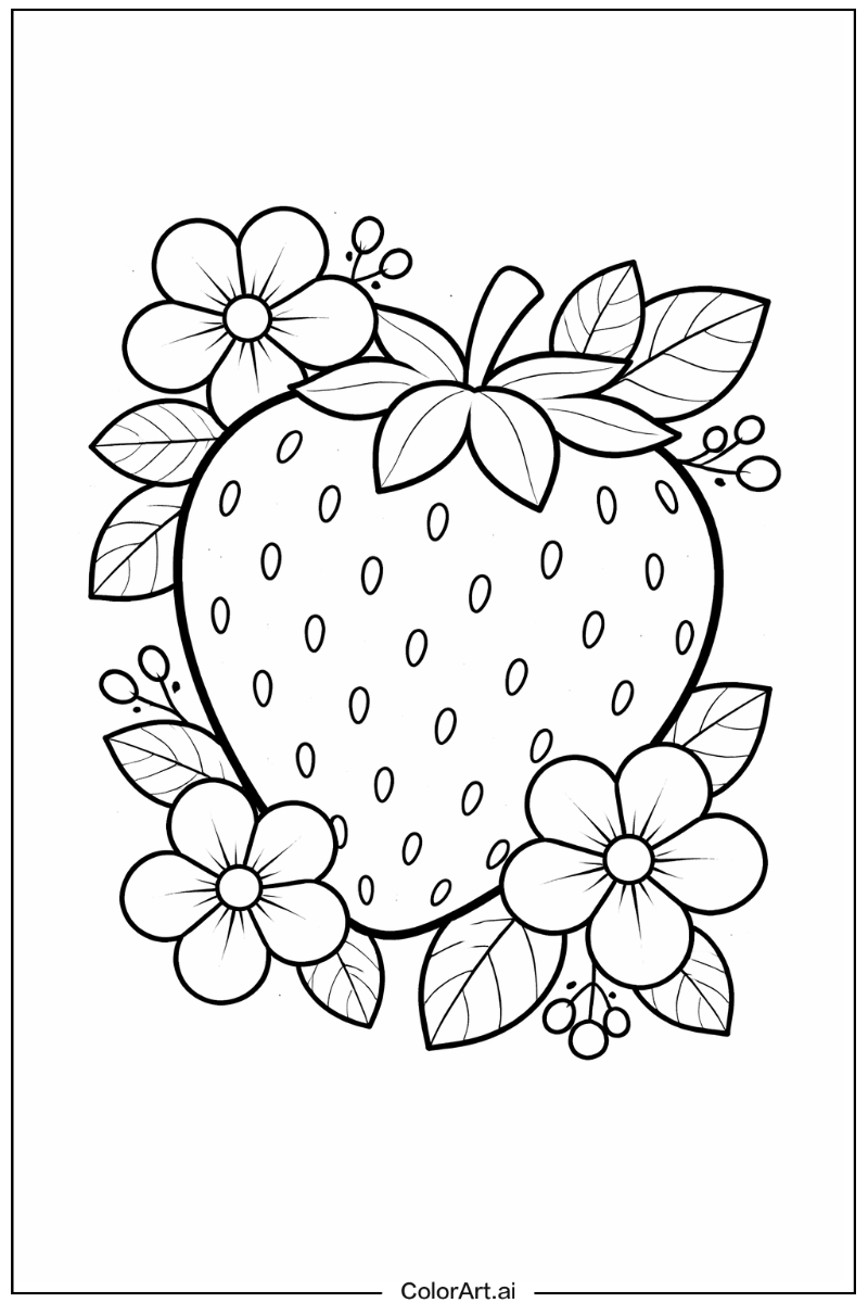 strawberry with Flowers 1