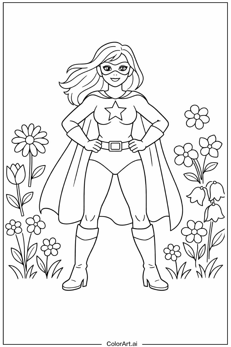 superhero with Flowers 5
