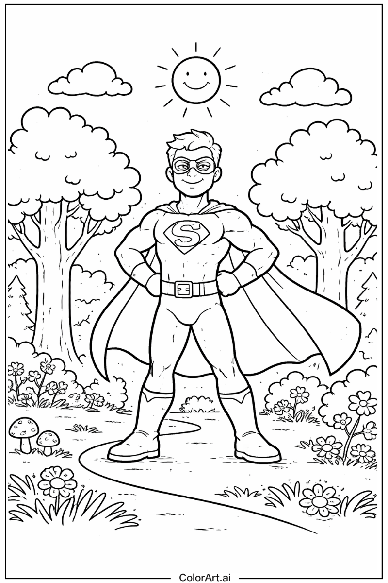 superhero in Nature 1