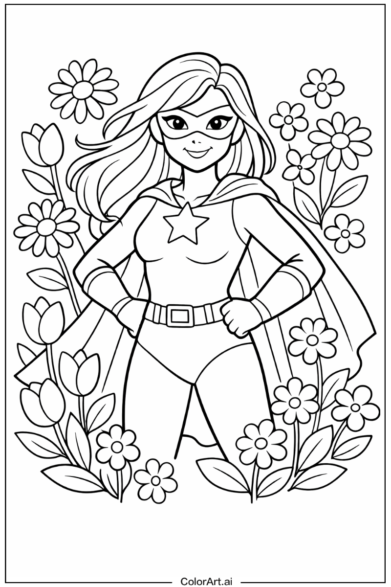 superhero with Flowers 1