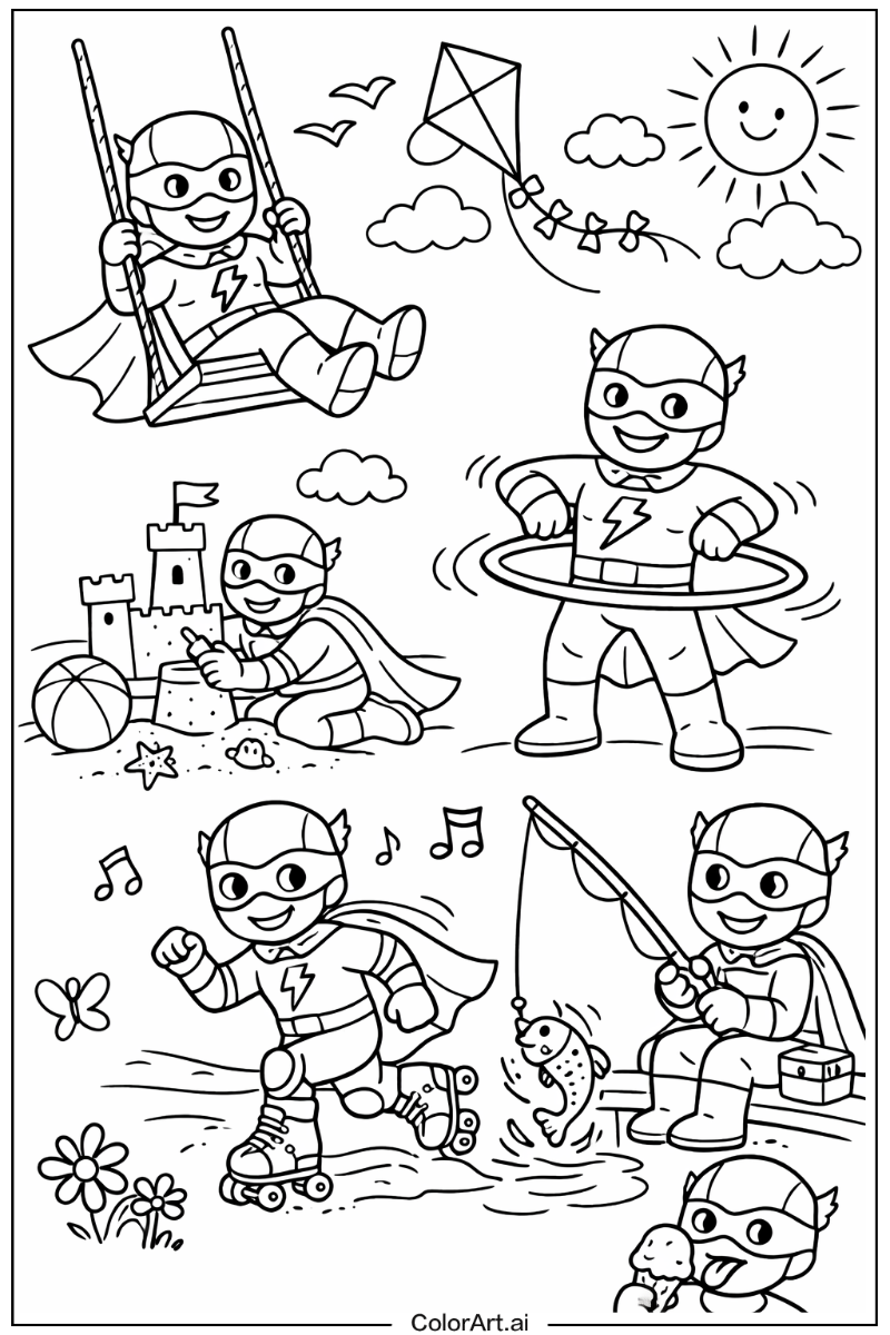 superhero Having Fun 1